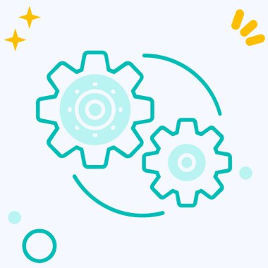 dişli simgesi vektör illüstrasyonu