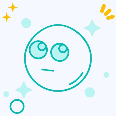 Çizgi uzaylı simgesi mavi renkte izole edildi. Dünya dışı bir yüz ya da kafa sembolünün arka planı. Renkli taslak konsepti. vektör.