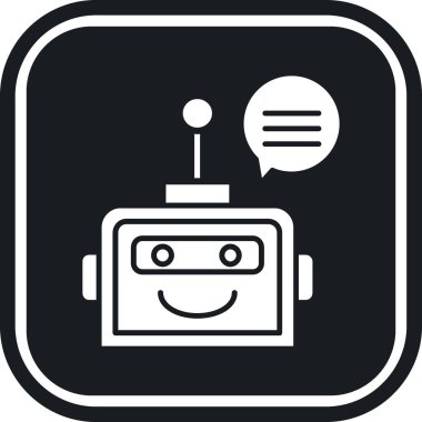 Robot simgesinin vektör illüstrasyonu