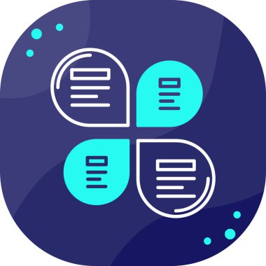 Mavi çizgi DNA sembolü beyaz arkaplanda izole edilmiş. Soyut çember rastgele noktalar. Vektör