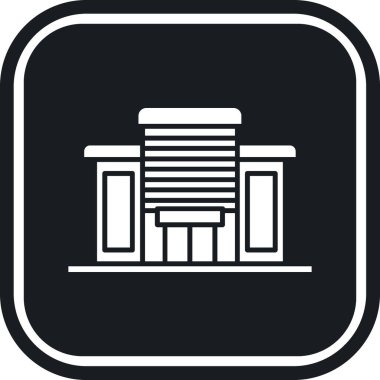 bina simgesi, vektör illüstrasyonu