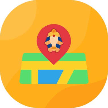 Teslim konumu vektör simgesi