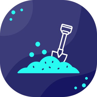  Kürek simgesi işaret vektör illüstrasyonu 