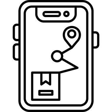 konum haritası simgesi. vektör tasarımı