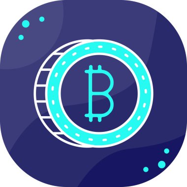 Bir bitcoin 'in vektör illüstrasyonu