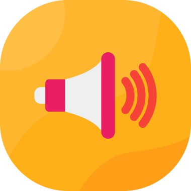 Konuşmacı. Web simgesi basit illüstrasyon