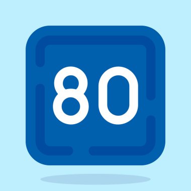 Doksan sekiz yıllık vektör tasarım illüstrasyonu