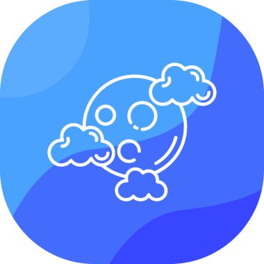 Bulut. Web simgesi basit illüstrasyon