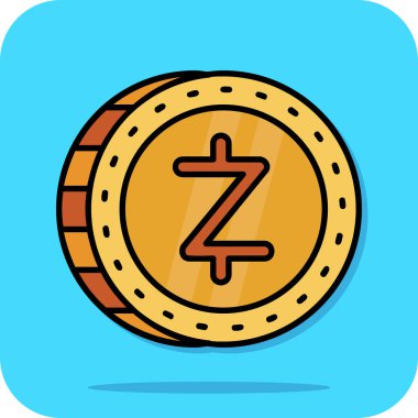 zzcash sikke vektör illüstrasyon tasarımı