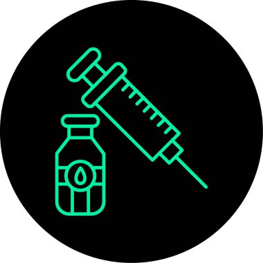 Moda biçimi izole edilmiş arkaplanda şırınga simgesi