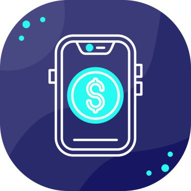 Dolar. Web simgesi basit illüstrasyon