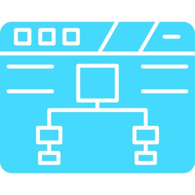 Sunucu. Web simgesi basit illüstrasyon