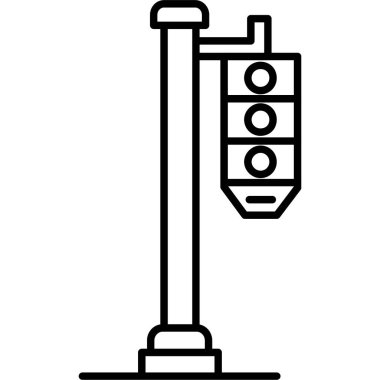 Trafik ışığı simgesi vektör illüstrasyonu