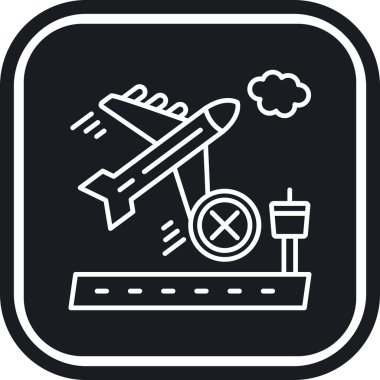 Moda tarzında izole edilmiş hava alanı simgesi