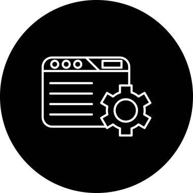 Web ayarı simgesi vektör illüstrasyonu