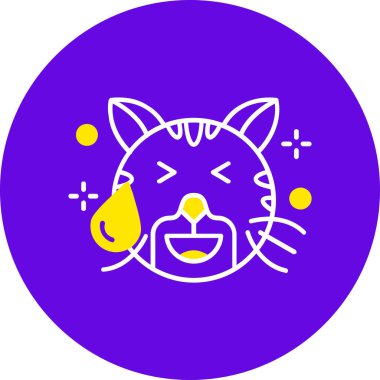 Kedili bir kedinin vektör çizimi