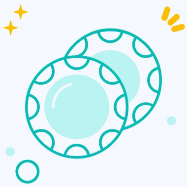 Tatlı bir çizgi film çöreğinin vektör çizimi.