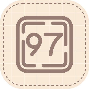 Modern 2 ve simgenin vektör çizimi