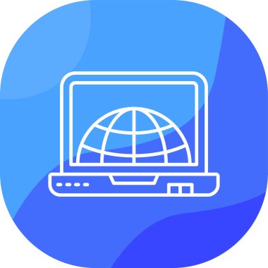 Bilgisayar. Web simgesi basit illüstrasyon
