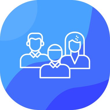 Grup insanlar simgesi, vektör çizim