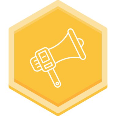 megafon vektör çizgisi simgesi