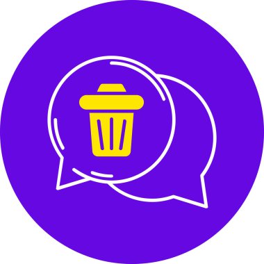 Beyaz arkaplanda çöp kutusu simgesi, vektör illüstrasyon tasarımı