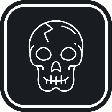 kafatası simgesi, vektör illüstrasyonu.