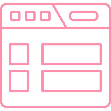 Mutfak web simgesi, basit vektör illüstrasyonu