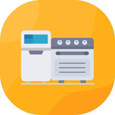 fırın düz vektör simgesi