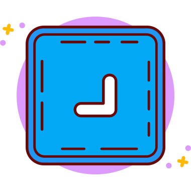 Saat. Web simgesi basit illüstrasyon