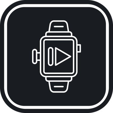 Web ve mobil uygulaması tasarımı, Smartwatch logo kavramı için beyaz arka plan üzerinde izole Smartwatch simge vektör