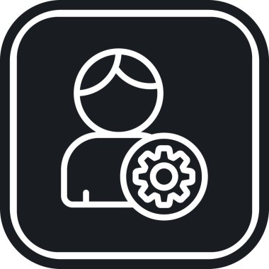 dişli vektör simgesi. biçim iki renkli düz simge sembolü, yuvarlak açılar, gri renkler, gri arkaplan.