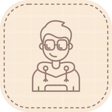 Kadın. Web simgesi basit illüstrasyon