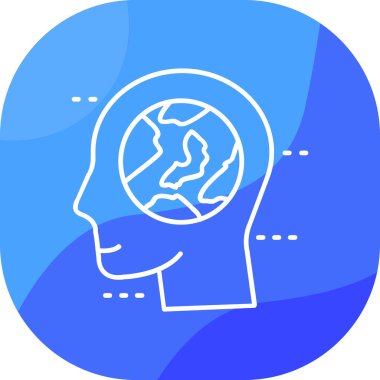 baş beyin simgesi vektör illüstrasyonu