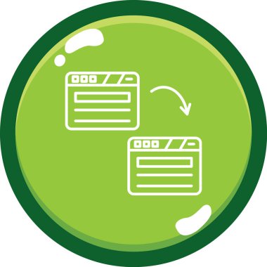 tarayıcı pencere vektör simgesi modern basit illüstrasyon, tarayıcı