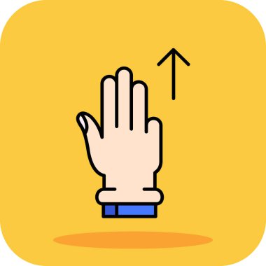 İmleç simgesiyle el. Web için el imleç vektör simgelerinin özet çizimi