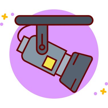 Elektrikli süpürge. Web simgesi basit illüstrasyon