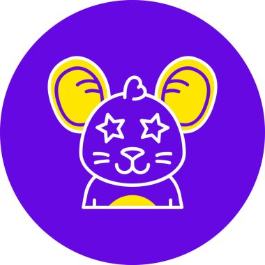 şirin bebek simgesi, basit vektör çizimi