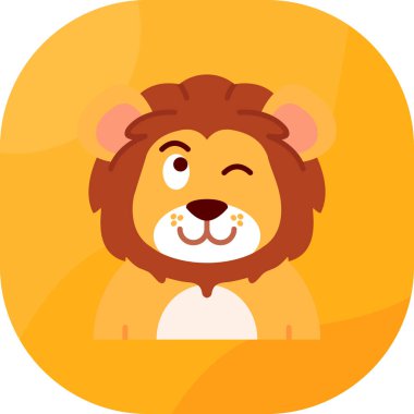 Aslan simgesi, karikatür tarzı