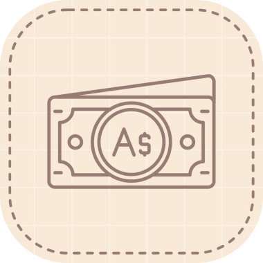 Bir dolar simgesinin vektör illüstrasyonu