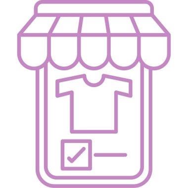 Alışveriş. Web simgesi basit illüstrasyon