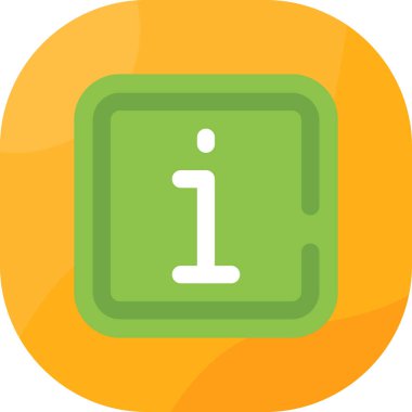 Bilgi düz vektör simgesi