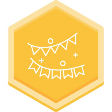 Parti simgesi vektör illüstrasyonu