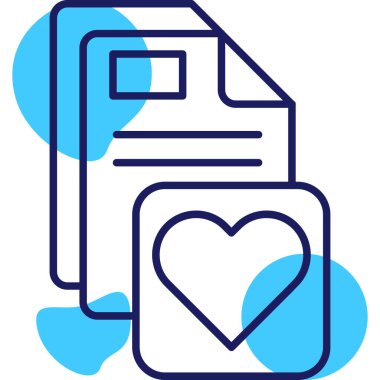 Kalp. Web simgesi basit illüstrasyon