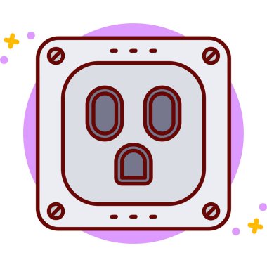 Çizgi film simgesinin vektör çizimi