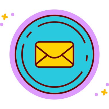 zarf harf simgesi, vektör illüstrasyonu