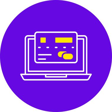 Bilgisayar monitörü. Basit simge