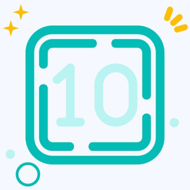 Moda tarzında izole edilmiş arkaplanda kalan 19 gün