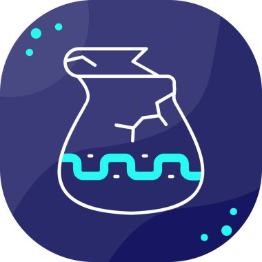 Mavi çizgi Su bırakma simgesi beyaz arkaplanda izole edildi. Vektör İllüstrasyonu