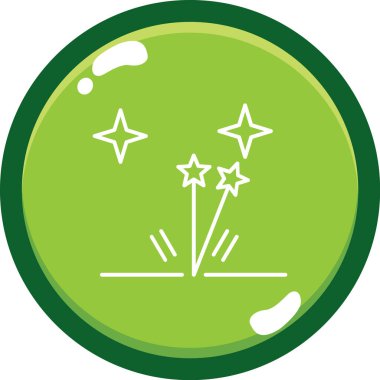 Havai fişek simgesi, vektör illüstrasyonu